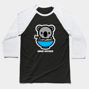 Koala Bear Send Noods Food Noodles Pho Ramen Funny Animal Bambu Brand Baseball T-Shirt